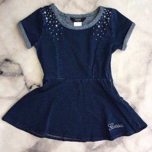 GUESS Kids Faux Denim Dress | Size 3T